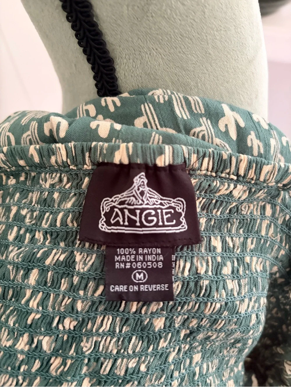 Green Cactus Print Midi Sundress - Picture 3 of 3